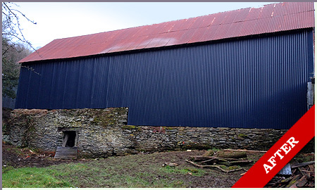 Repairs to an old barn - AFTER.